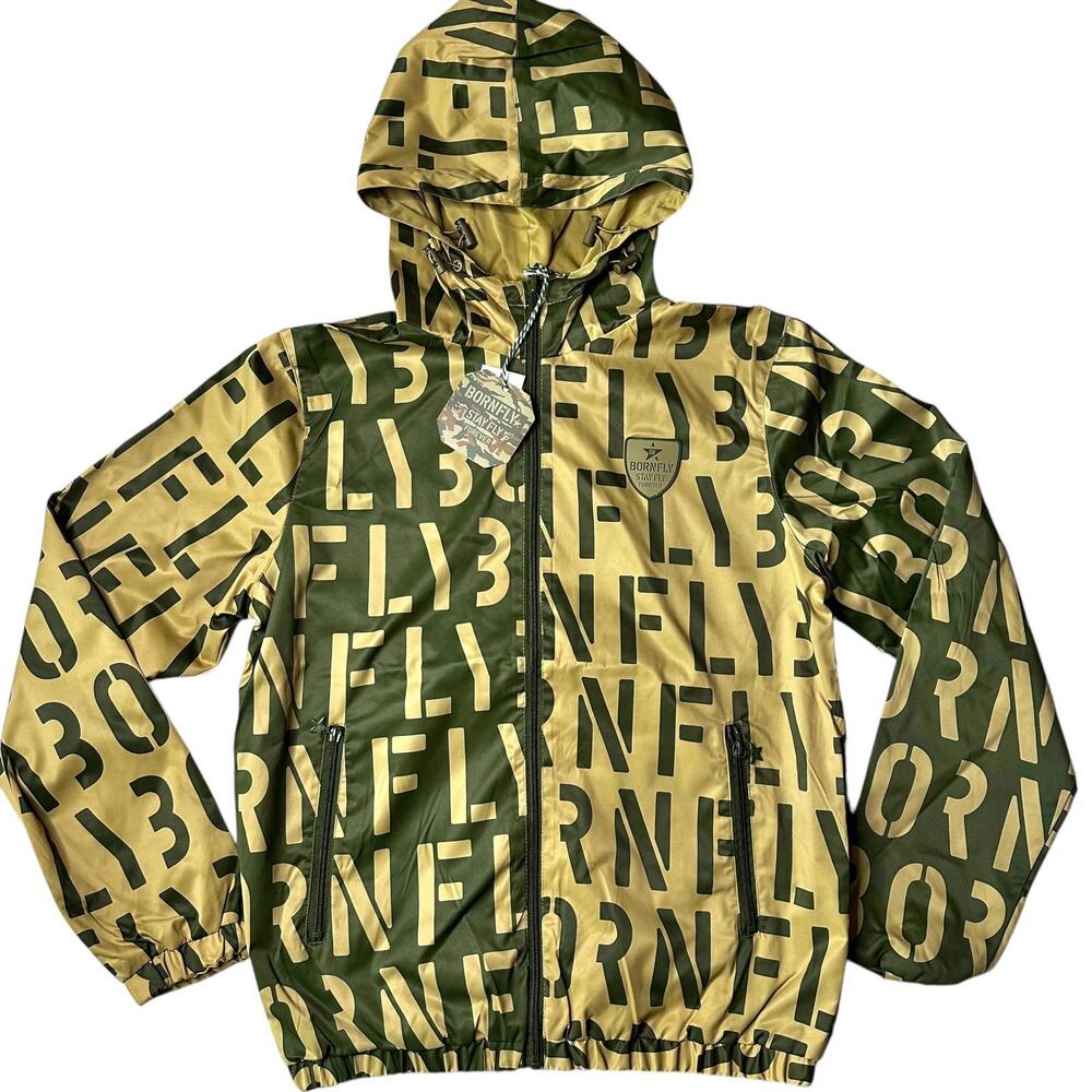 NWT Born Fly Reversible Lightweight Full Zip Jacket Mens S